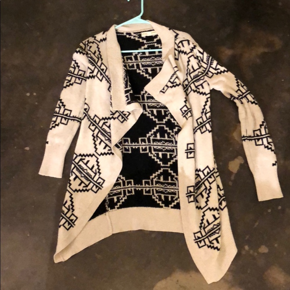 Cardigan with Tribal Patterns